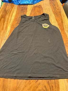 Rip Curl Shred Til Dead Skeleton Surfer Men's Graphic Tank Charcoal XXL